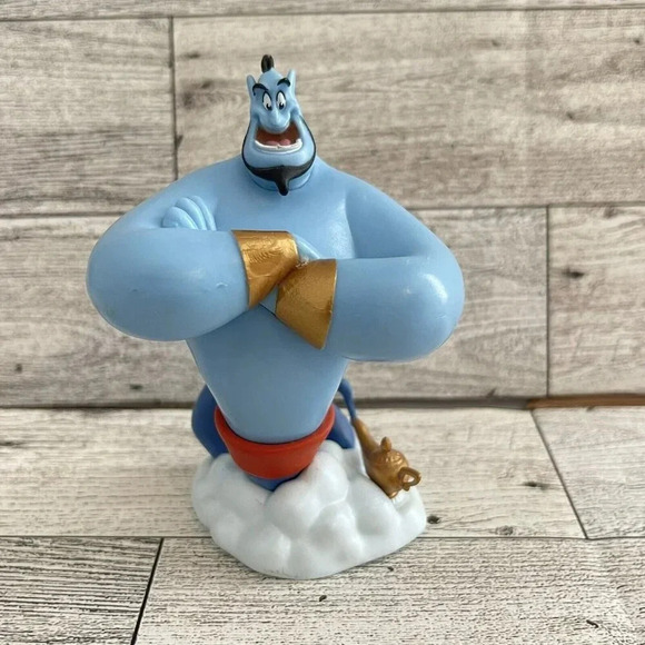 DISNEY PLAY FIGURE 4" GENIE LAMP ROBIN WILLIAMS ALADDIN TOY DOLL CAKE TOPPER - Picture 1 of 6